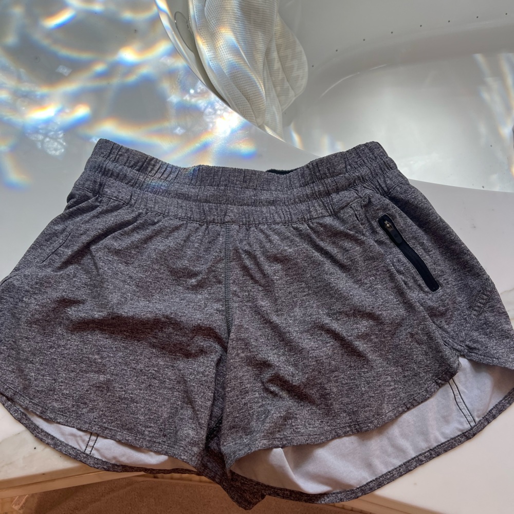Heather grey Lululemon shorts 3 inch inseam size 10